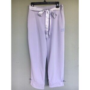 Puma Rihanna Fenty Jogger XS Purple Satin Tie Wide Leg Cinch Pants Athleisure